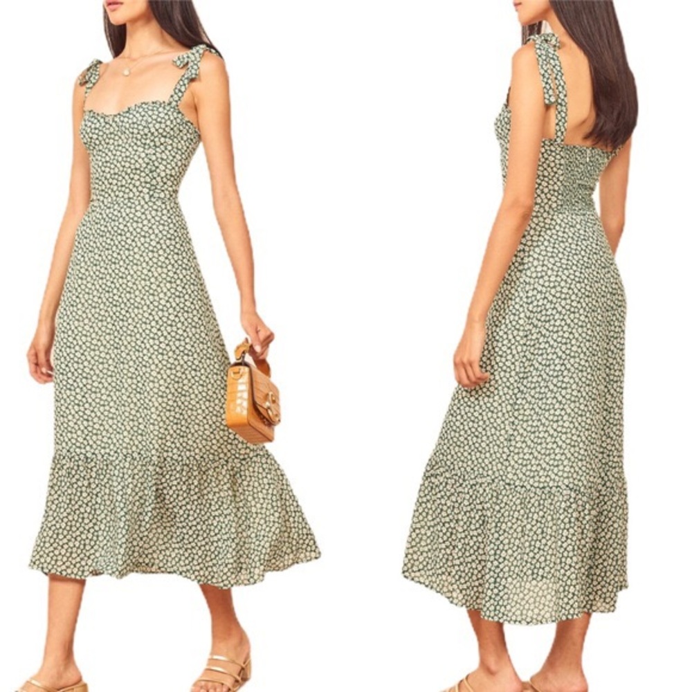 Reformation Nikita Dress Green Venezuela - Size 4